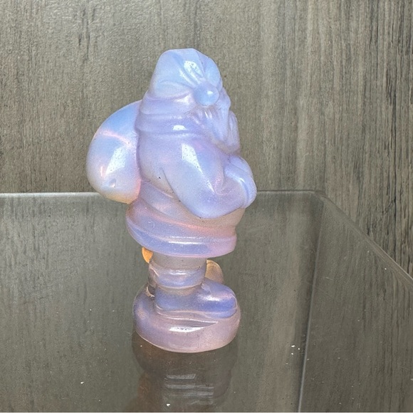 Pink Opalite Santa Claus Crystal Figurine Statue Christmas - Picture 3 of 6